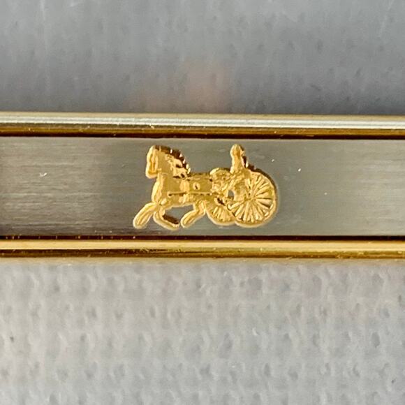 CELINE Gold Logo Metal Tie Clip - Picture 2 of 2